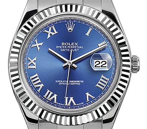 rolex datejust 2 roman numerals blue|Rolex Datejust 41 roman numerals.